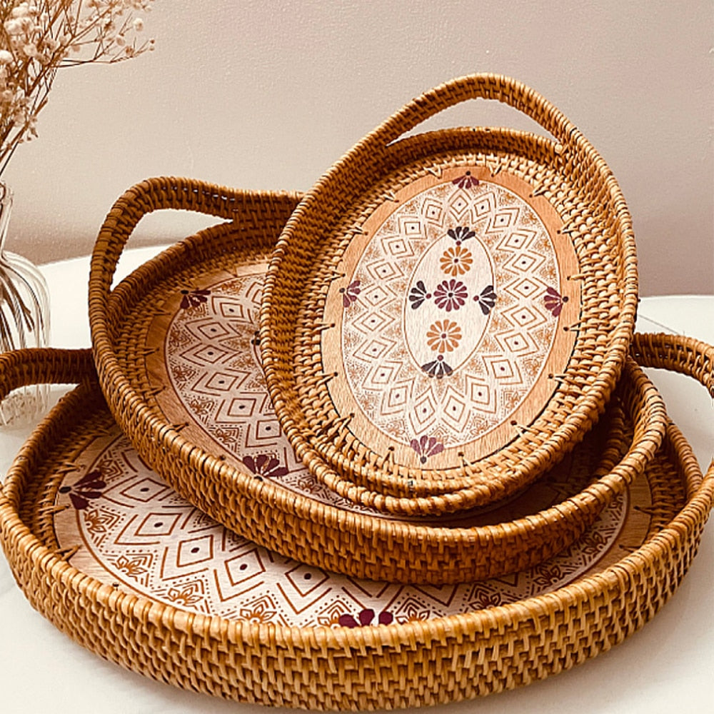 Handmade Woven Rattan Food Basket Zagiz