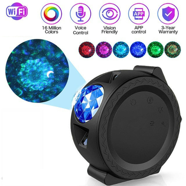 LED Colorful Starry Sky Galaxy Star Projector with Bluetooth USB Music Player Zagiz