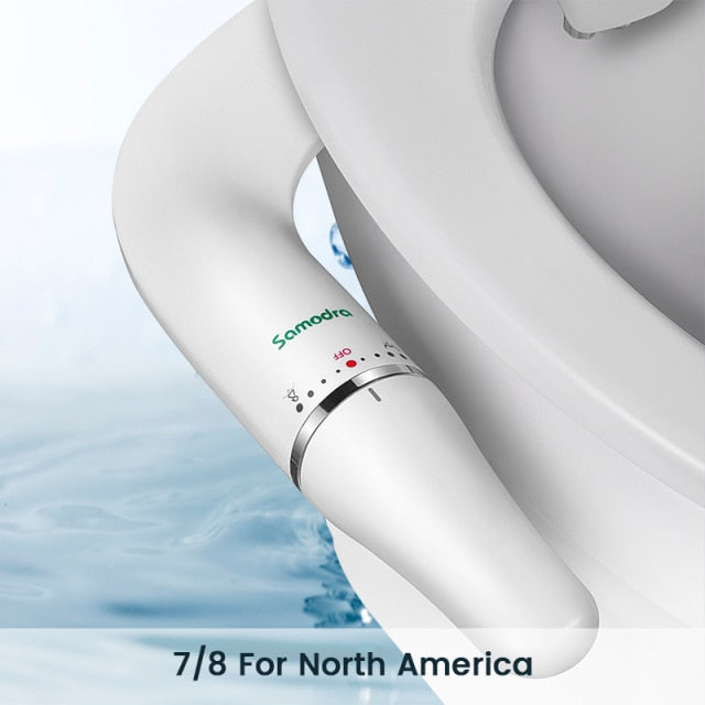 SAMODRA Ultra-Slim Bidet Toilet Seat Attachment With Brass Inlet Adjustable Water Pressure Bathroom Hygienic Shower Zagiz