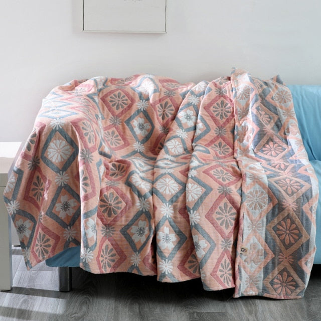 100% Cotton Boho Printed Blanket Zagiz