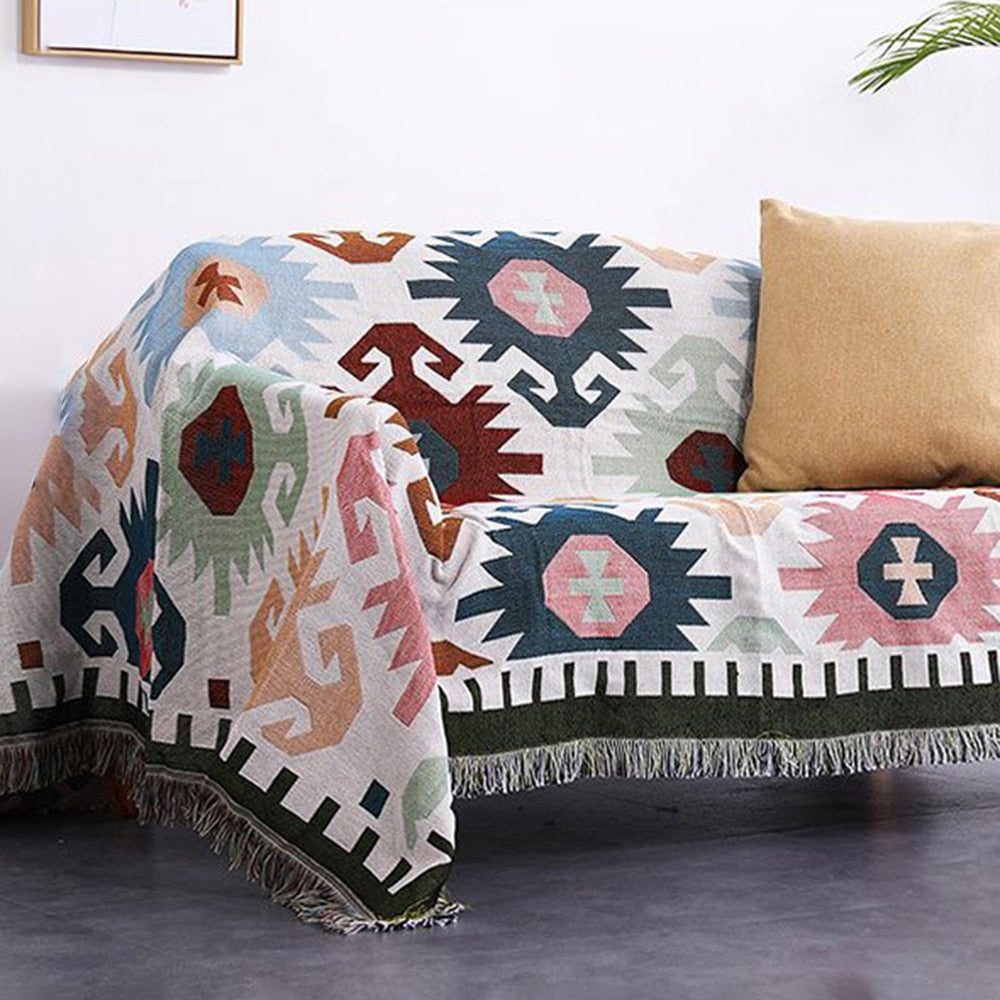 Bohemian Sofa Cover Blanket Zagiz