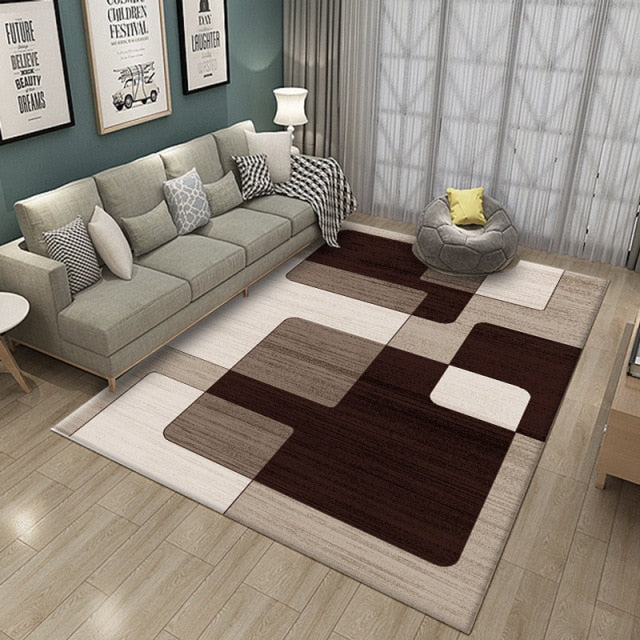 Nordic Geometric Printed Rug Zagiz