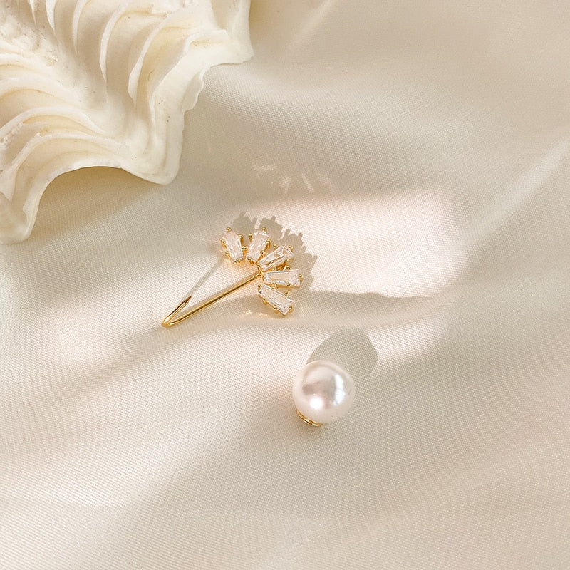 Pearl Brooch High-Grade Anti Slip Buckle Zagiz