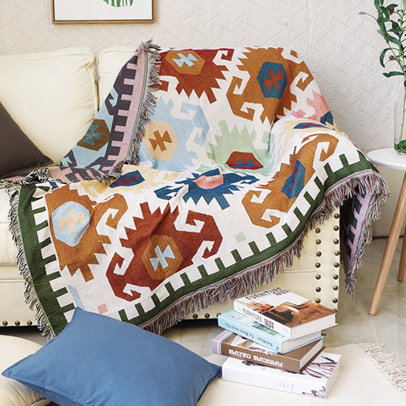 Bohemian Sofa Cover Blanket Zagiz