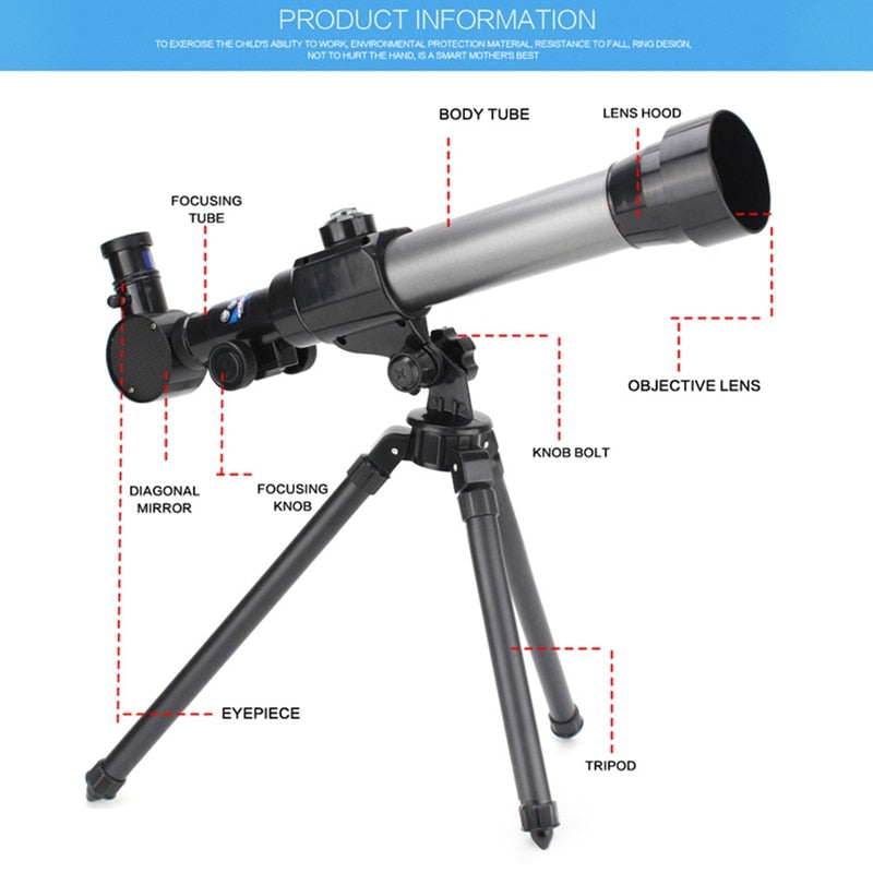 70mm Astronomy Refractor Telescopes for Kids and Beginners with Adjustable Tripod Travel Monocular Spotting Scope Zagiz