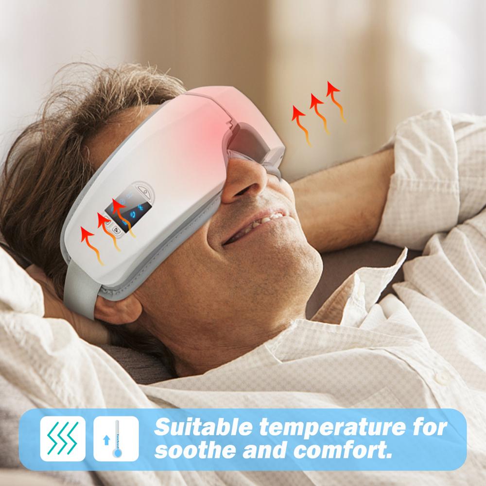 4D Smart Airbag Vibration Eye Massager with Bluetooth Music Relieves Fatigue And Dark Circles Zagiz