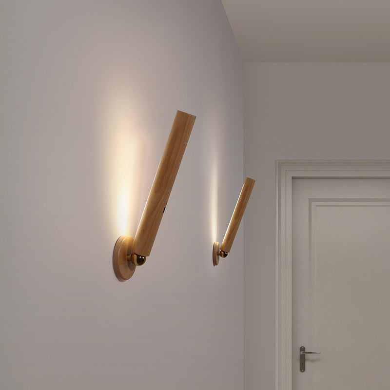 Smart 360 Degree Light Magnetic Connection Wooden Dimming Night Light USB Rechargeable Zagiz
