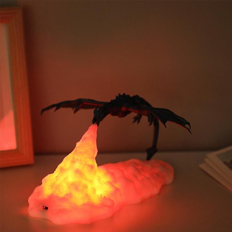 3D Printed Rechargeable Night Light - Dragon or Rocket ship Zagiz