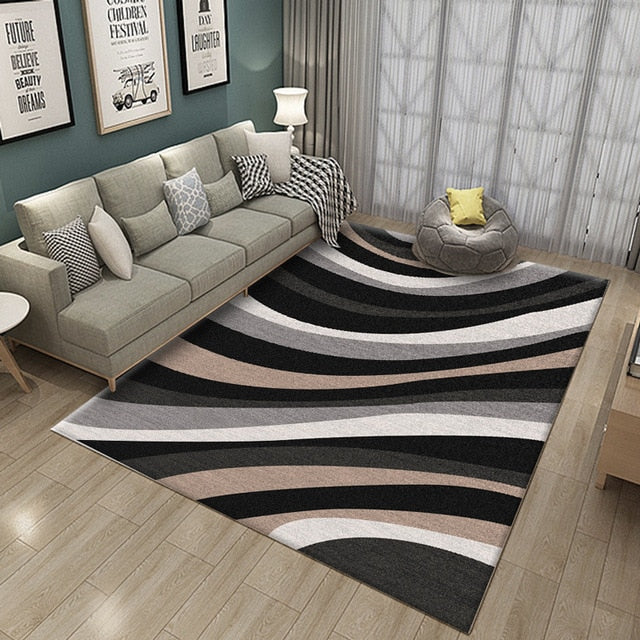 Nordic Geometric Printed Rug Zagiz