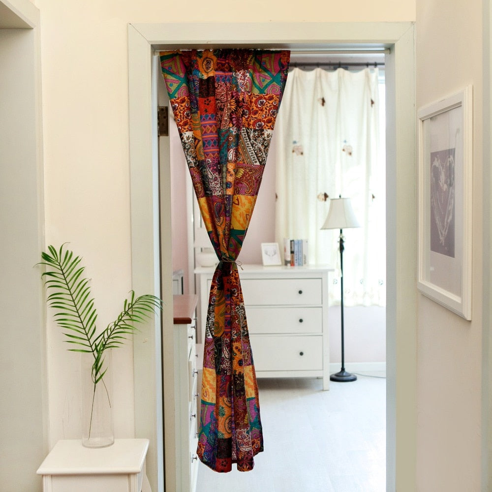 Cotton Door Curtain Nordic Doorway Divider Drapes for Kitchen Bathroom (No Rod Included) Zagiz