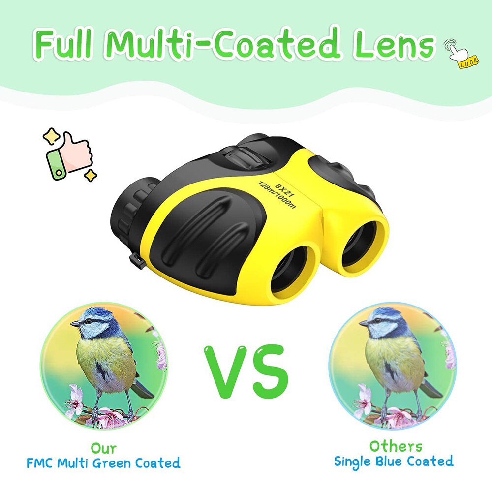 8x21 HD Powerful Kids Binoculars 1000M Long Range Folding Mini Telescope For Outdoor Camping Zagiz