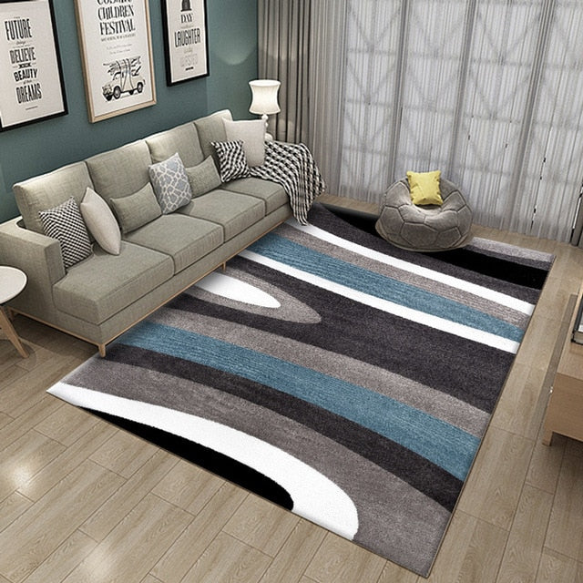 Nordic Geometric Printed Rug Zagiz