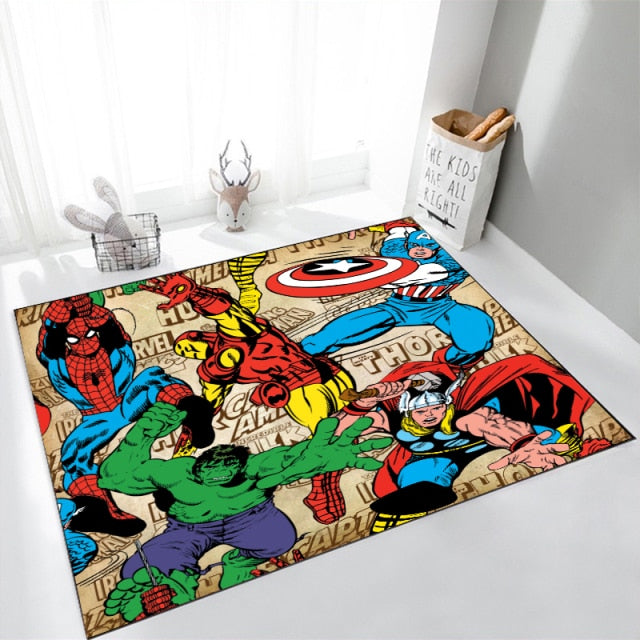 Disney The Avenger Captain America Spider-Man Iron Man Rug Zagiz