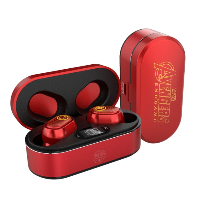 Marvel Iron Man TWS Bluetooth 5.0 Earphones Wireless Headphone In-ear Noise Reduction Sports Gaming Waterproof Earbuds Headsets Zagiz