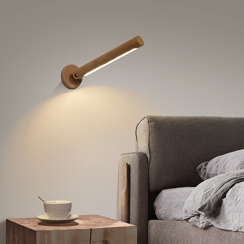 Smart 360 Degree Light Magnetic Connection Wooden Dimming Night Light USB Rechargeable Zagiz