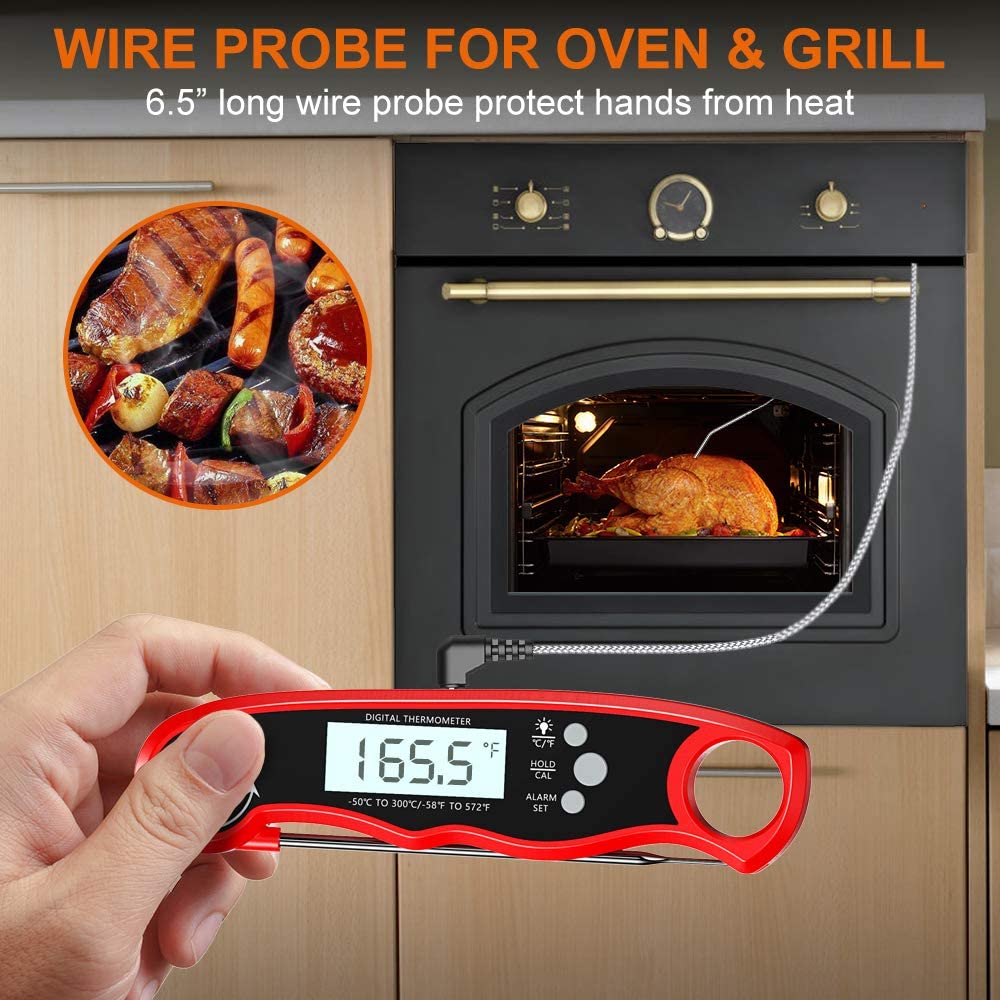 Instant Read Meat Thermometer Waterproof Ultra Fast Digital Thermometer Zagiz