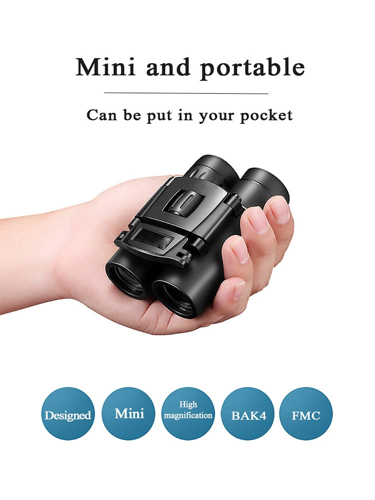 300x25 Powerful Binoculars Long Range Telescope HD Zoom Portable Folding Low Light Night Vision Monocular 4K Zagiz