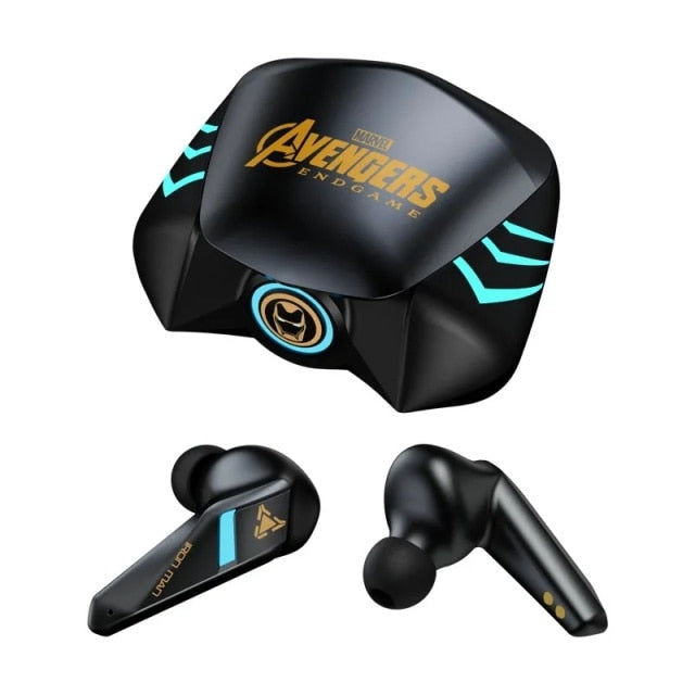 Marvel Iron Man TWS Bluetooth 5.0 Earphones Wireless Headphone In-ear Noise Reduction Sports Gaming Waterproof Earbuds Headsets Zagiz