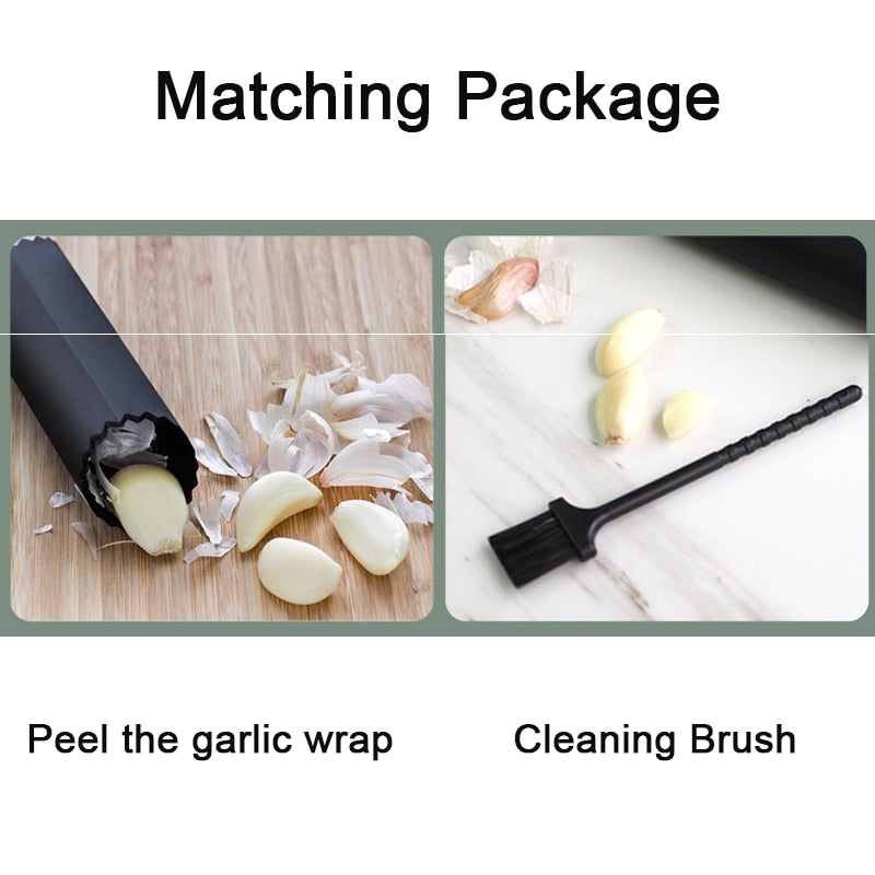 Manual Garlic Press Mincer 2 in 1 Garlic Clasp Chopper Slicer Zagiz