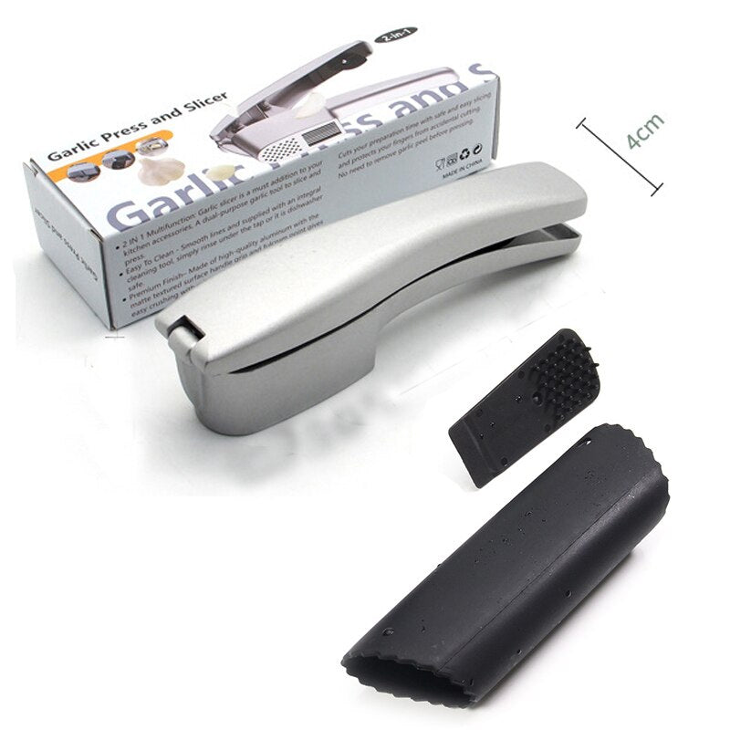 Manual Garlic Press Mincer 2 in 1 Garlic Clasp Chopper Slicer Zagiz