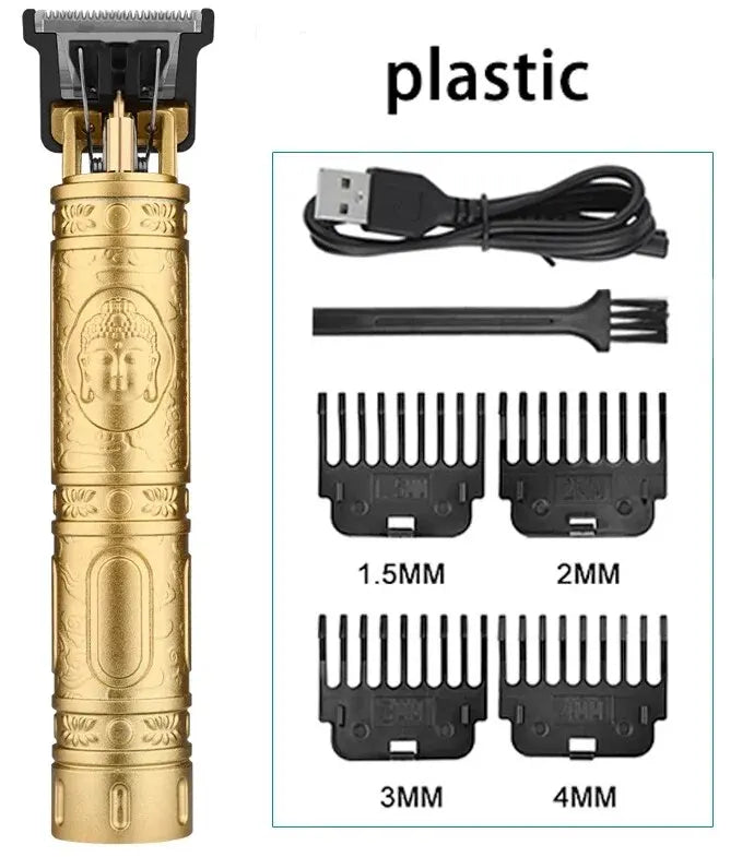Vintage T9 Electric Hair Cutting Machine Hair Clipper Professional Men Shaver Rechargeable Barber Trimmer for Men Dragon Buddha Zagiz