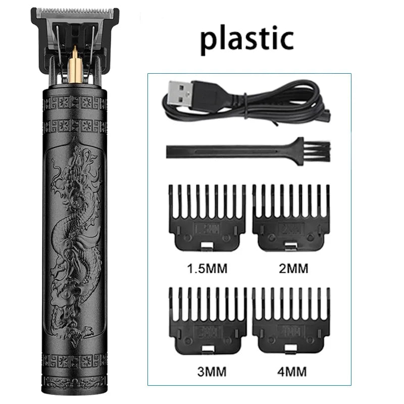 Vintage T9 Electric Hair Cutting Machine Hair Clipper Professional Men Shaver Rechargeable Barber Trimmer for Men Dragon Buddha Zagiz