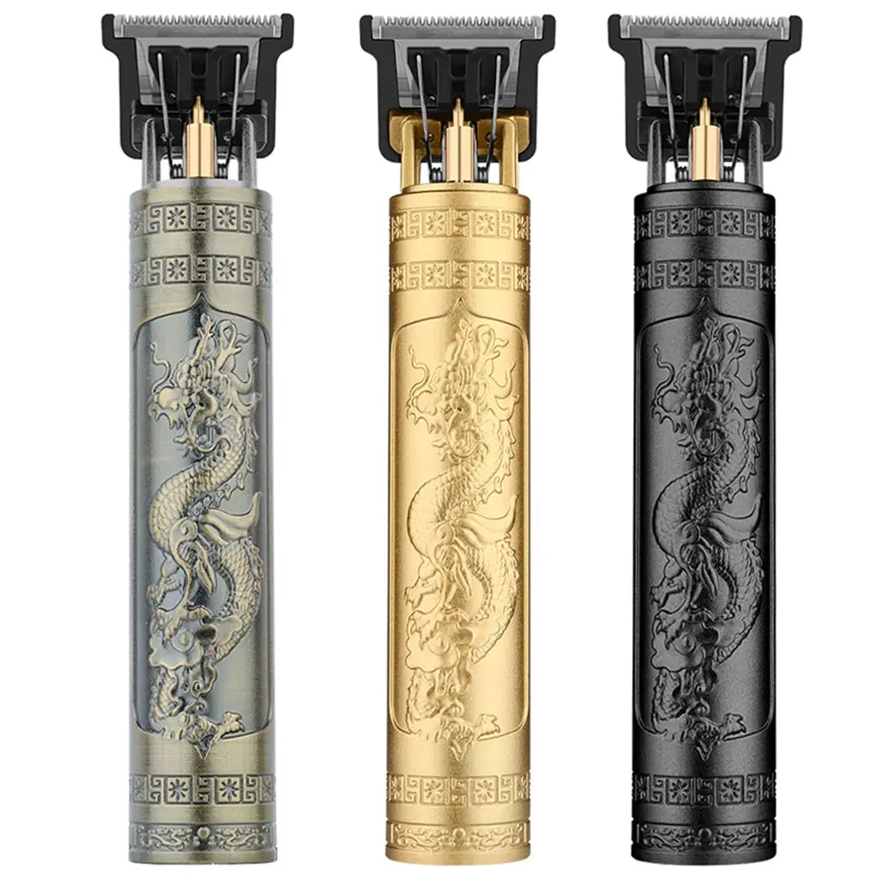 Vintage T9 Electric Hair Cutting Machine Hair Clipper Professional Men Shaver Rechargeable Barber Trimmer for Men Dragon Buddha Zagiz