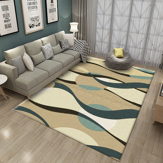 Nordic Geometric Printed Rug Zagiz