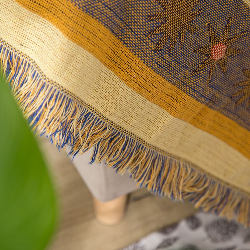 Sun Moon Stars Cotton Woven Throw Zagiz