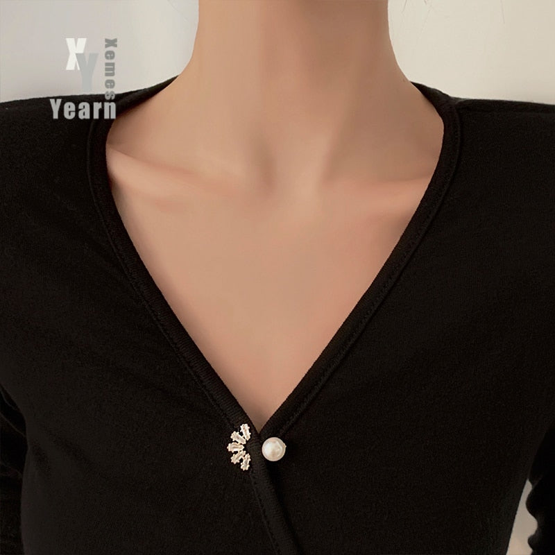 Pearl Brooch High-Grade Anti Slip Buckle Zagiz