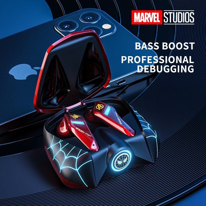 Marvel Iron Man TWS Bluetooth 5.0 Earphones Wireless Headphone In-ear Noise Reduction Sports Gaming Waterproof Earbuds Headsets Zagiz