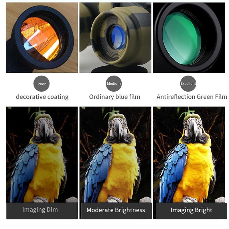 300x25 Powerful Binoculars Long Range Telescope HD Zoom Portable Folding Low Light Night Vision Monocular 4K Zagiz