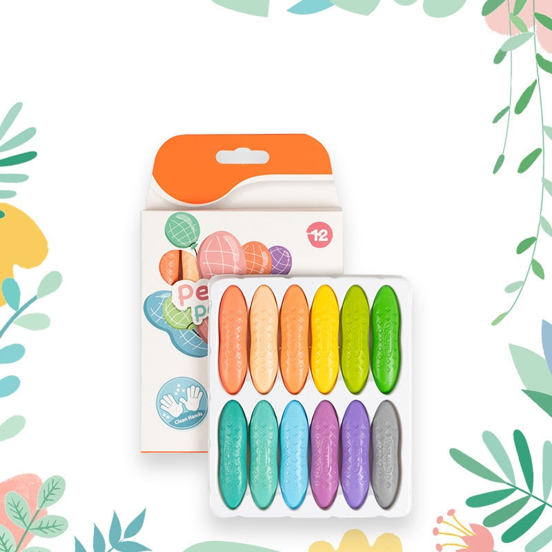 Peanut Crayons Markers No Dirty Hands -  Washable Zagiz