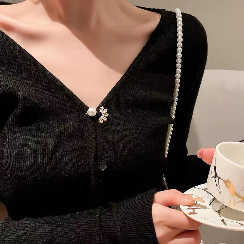 Pearl Brooch High-Grade Anti Slip Buckle Zagiz