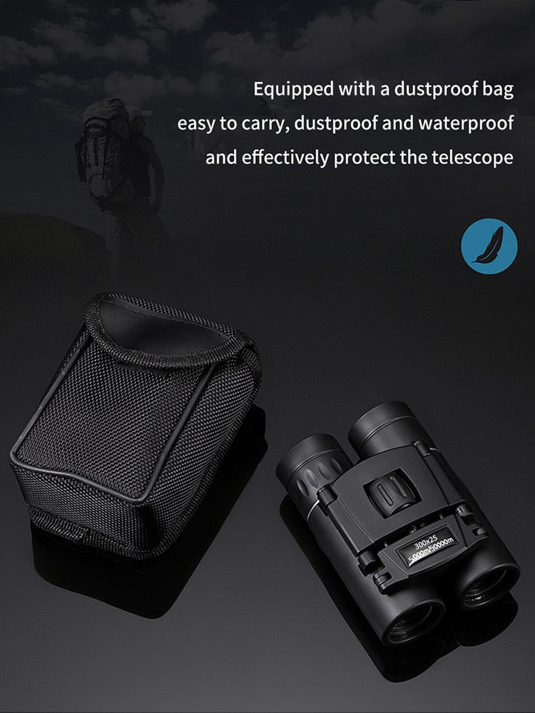 300x25 Powerful Binoculars Long Range Telescope HD Zoom Portable Folding Low Light Night Vision Monocular 4K Zagiz