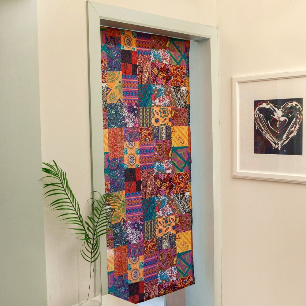 Cotton Door Curtain Nordic Doorway Divider Drapes for Kitchen Bathroom (No Rod Included) Zagiz