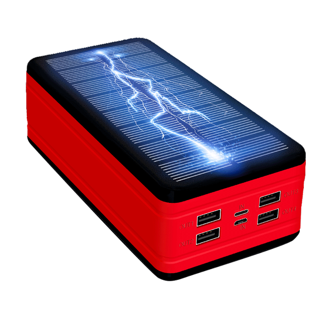 99000mAh Solar Power Bank Portable Charger Large Capacity LED 4USB Outdoor Travel External Battery for Samsung and IPhone Zagiz