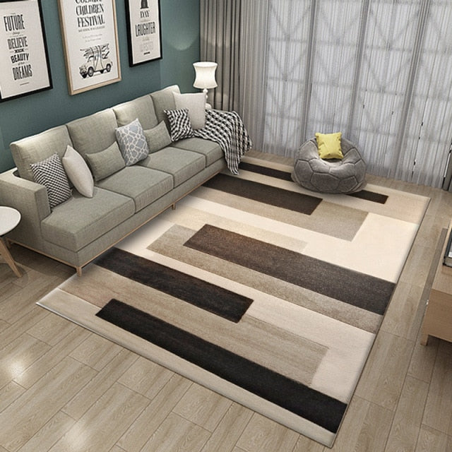 Nordic Geometric Printed Rug Zagiz