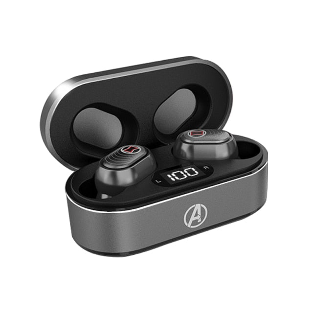 Marvel Iron Man TWS Bluetooth 5.0 Earphones Wireless Headphone In-ear Noise Reduction Sports Gaming Waterproof Earbuds Headsets Zagiz