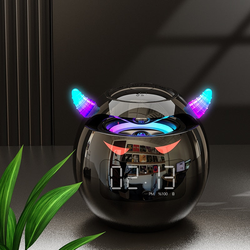 Mini 5.1 Bluetooth Speaker with LED Flash Alarm Clock and With HD Mic Hands Free Calling Zagiz