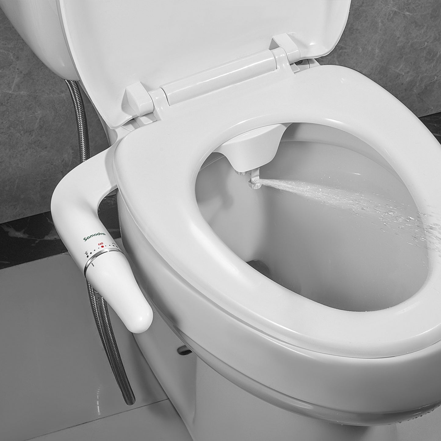 SAMODRA Ultra-Slim Bidet Toilet Seat Attachment With Brass Inlet Adjustable Water Pressure Bathroom Hygienic Shower Zagiz