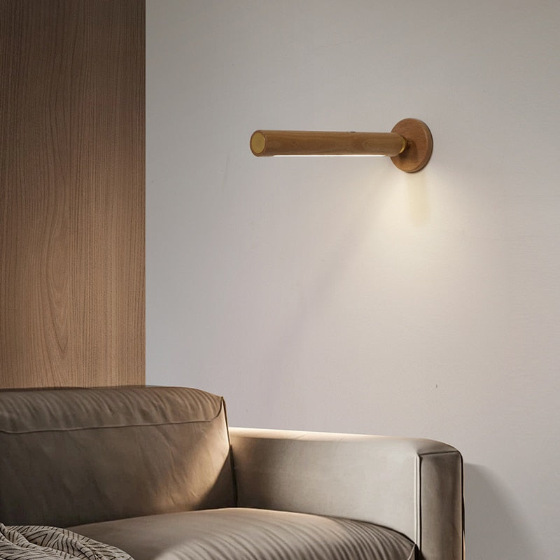 Smart 360 Degree Light Magnetic Connection Wooden Dimming Night Light USB Rechargeable Zagiz