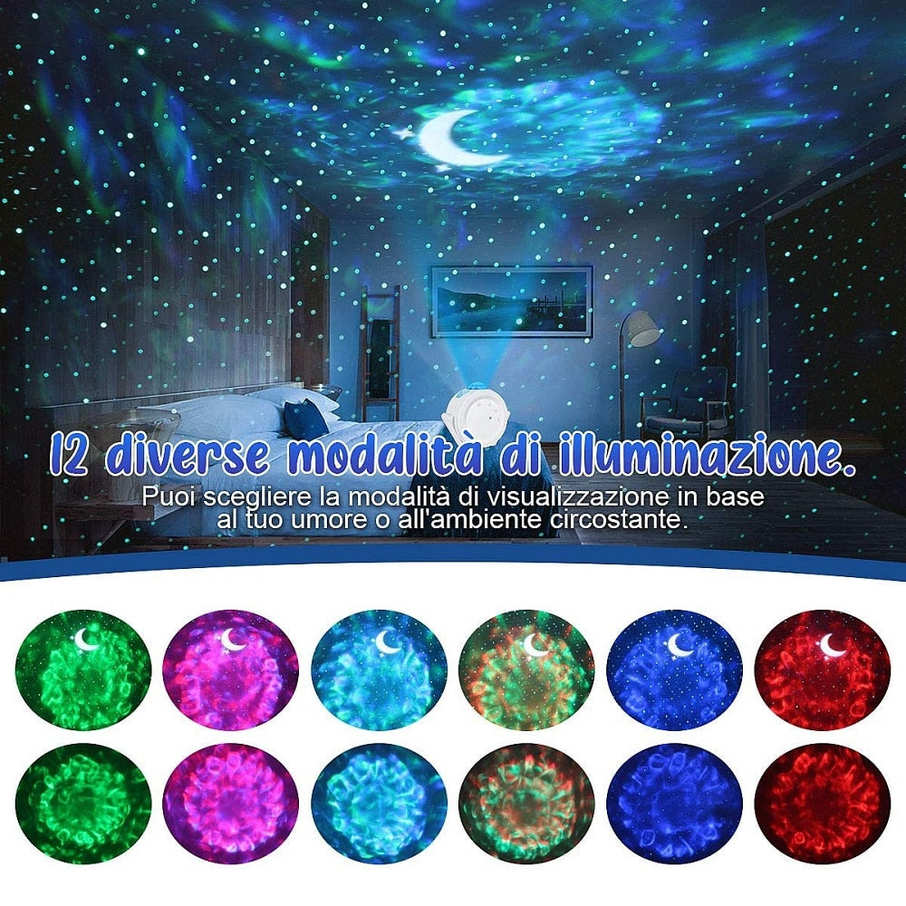 LED Colorful Starry Sky Galaxy Star Projector with Bluetooth USB Music Player Zagiz