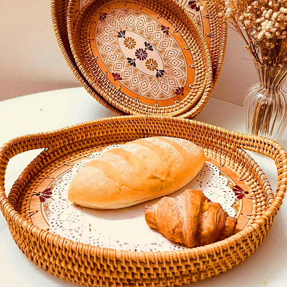 Handmade Woven Rattan Food Basket Zagiz