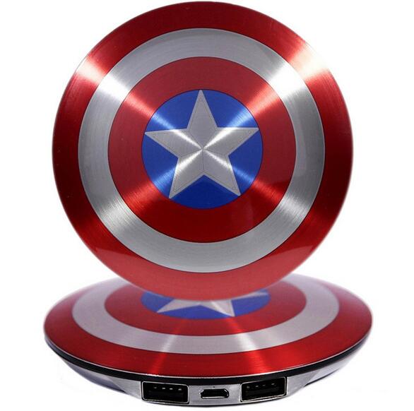 Captain America Shield Power Bank Charger Zagiz