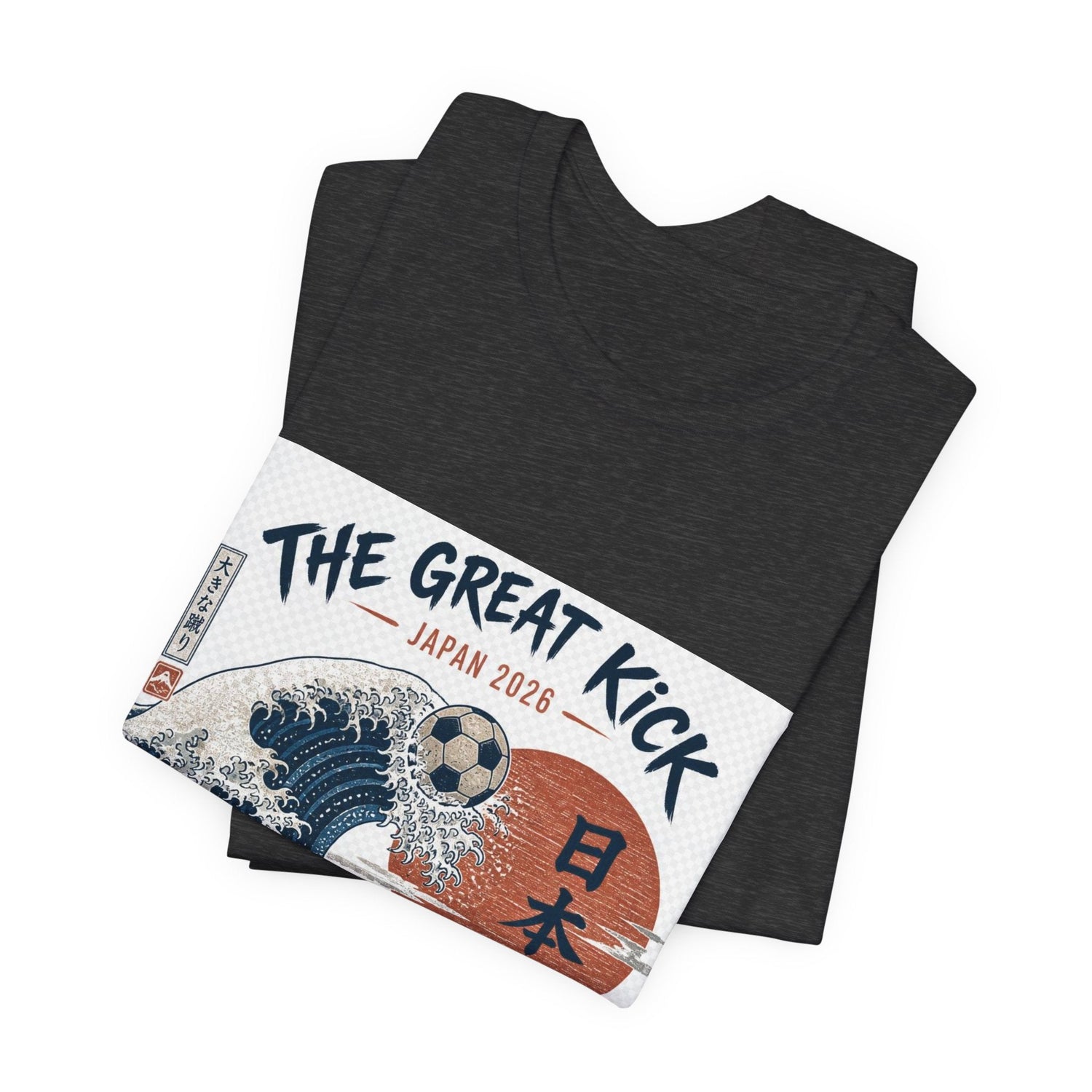 The Great Kick Japan 2028 Wave Tee — Vintage Japanese Surf & Martial Arts Graphic T-Shirt Printify