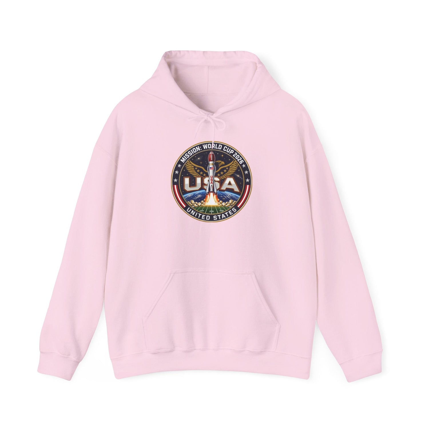 USA Eagle Patch Hoodie – Vintage American Flag Graphic Printify