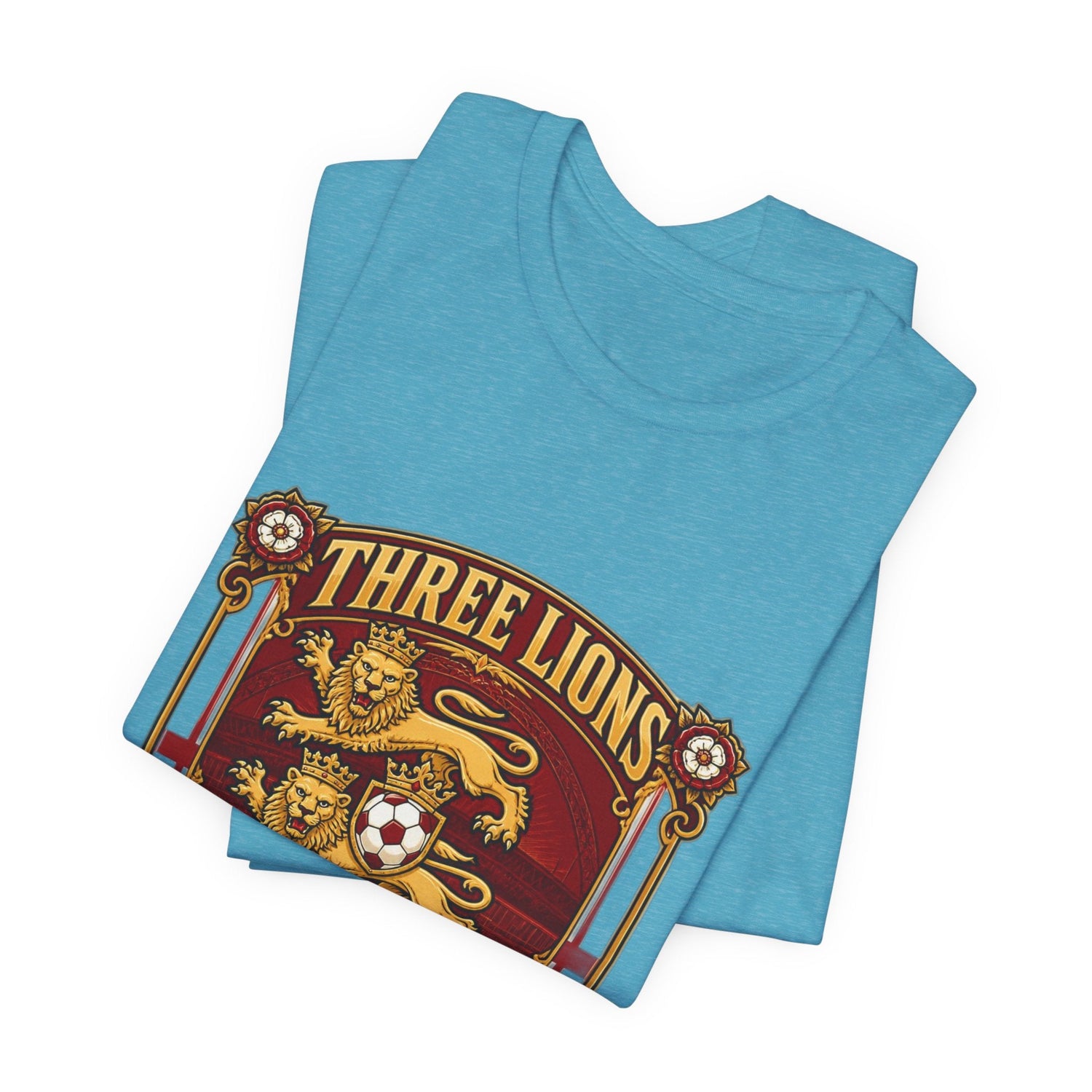 Three Lions England 2026 T‑Shirt — Vintage Football Crest Tee Printify