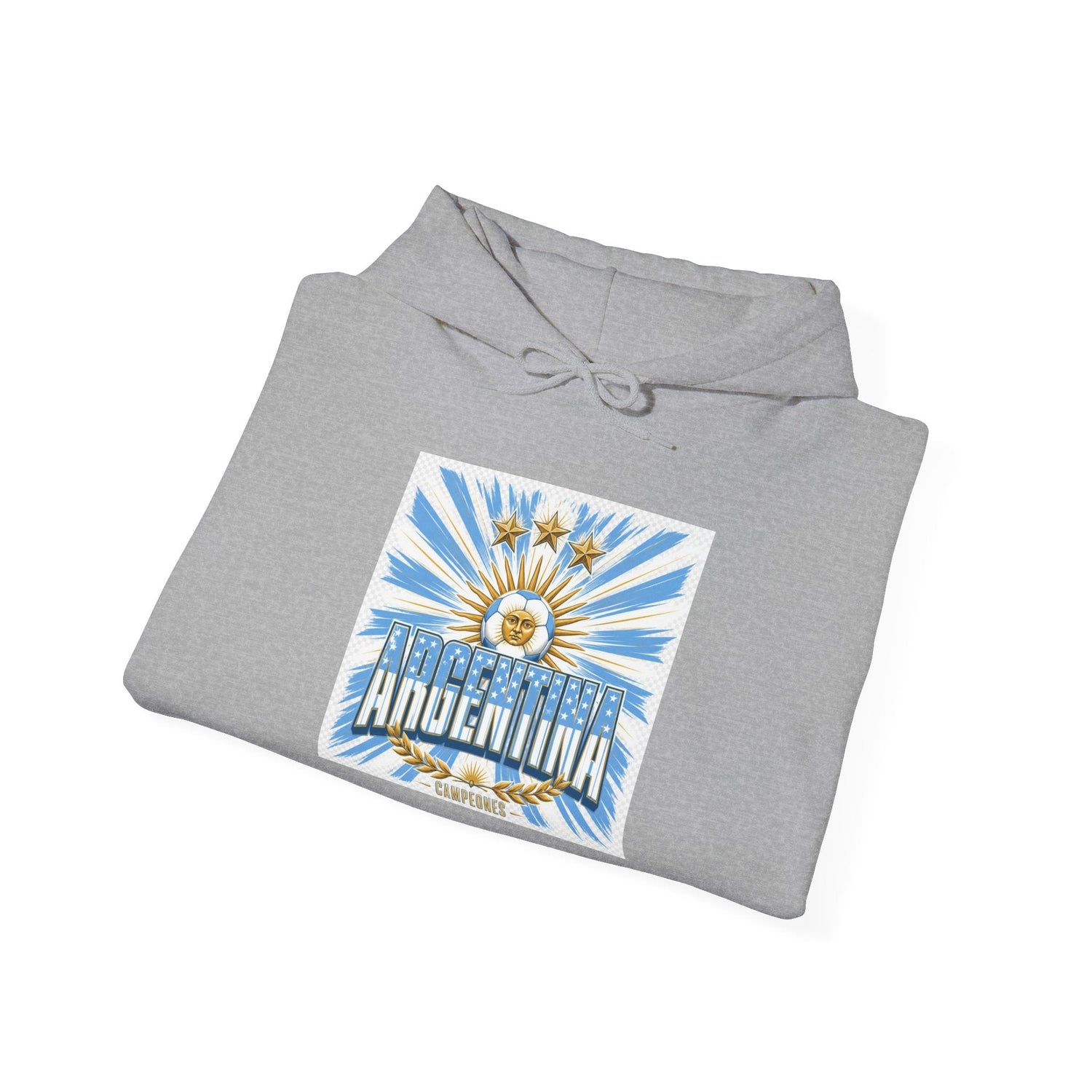 Argentina Sunburst Hoodie – Retro Argentine Flag Graphic Pullover Printify