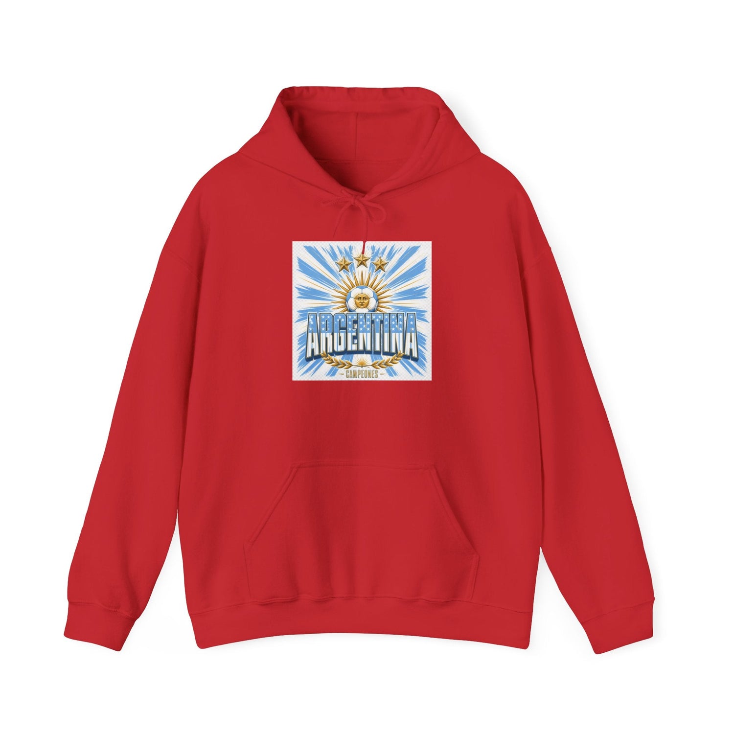Argentina Sunburst Hoodie – Retro Argentine Flag Graphic Pullover Printify